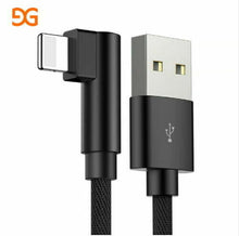 Load image into Gallery viewer, 90 Degree USB Cable iPhone X 6 6s 7 8 Fast Charging Lightning Apple Cord
