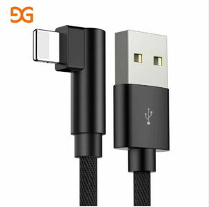 90 Degree USB Cable iPhone X 6 6s 7 8 Fast Charging Lightning Apple Cord